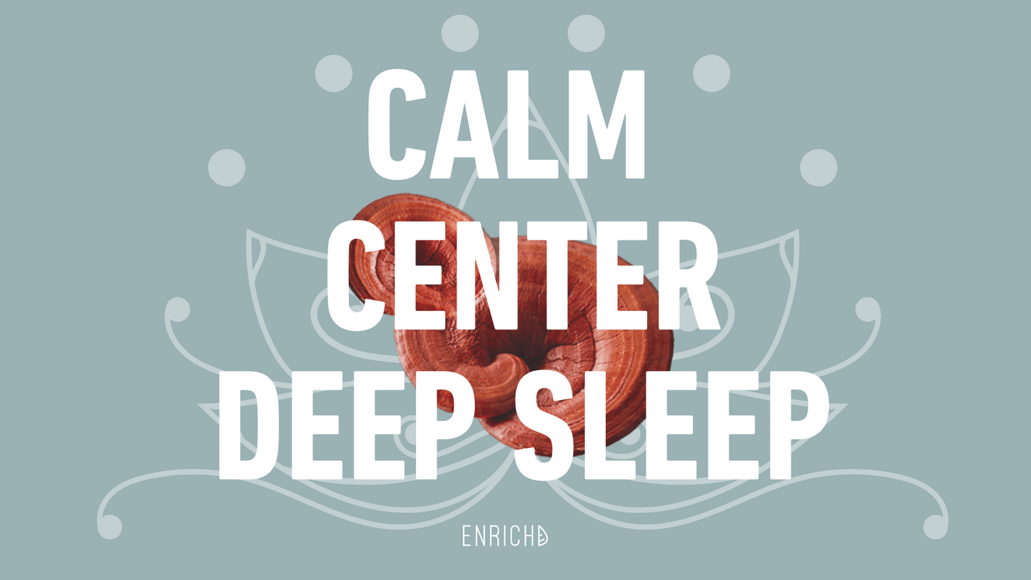 Calm, Centered and Sleep Deep: Reishi Fruiting Body + Spore for Calm, Immunity and Inner Strength