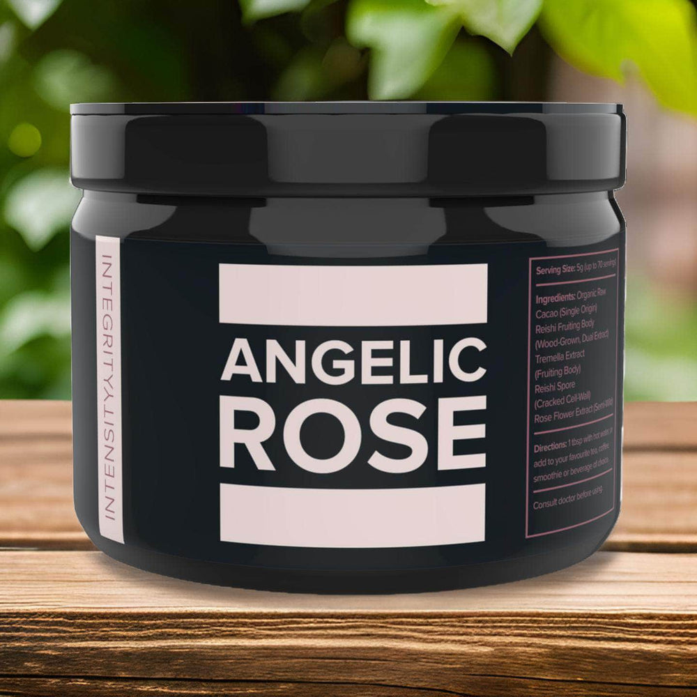 
                      
                        Angelic Reishi Rose: Mushroom, Rose and Cacao Elixir - 200g Reishi Mushroom Powder, Raw Cacao & Pink Rose Flower Mix | ENRICHD
                      
                    