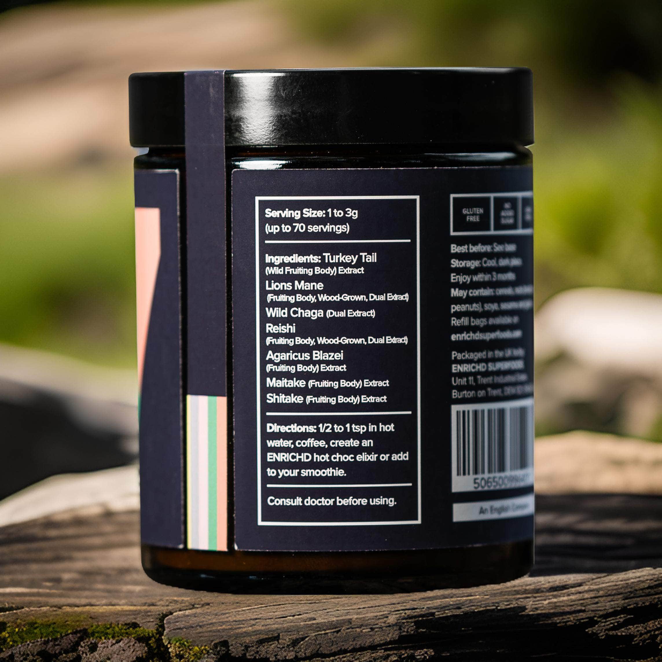 Mushroom Blend Powder | ENRICHD 7 Mix | Immunity Booster