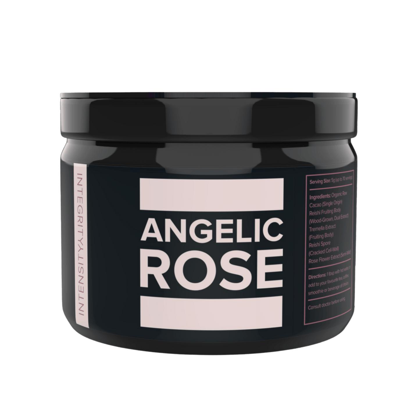 Angelic Rose: The World's Best Hot Chocolate Elixir with Mushrooms and Rose Extract Reishi Mushroom Powder, Raw Cacao & Pink Rose Flower Mix | ENRICHD