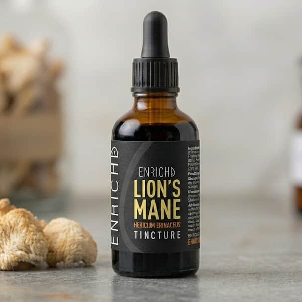 Lions Mane Tincture – Pre-Order: Delivery August 8th, 2026 Lion's Mane Mushroom Tincture 50ml | ENRICHD