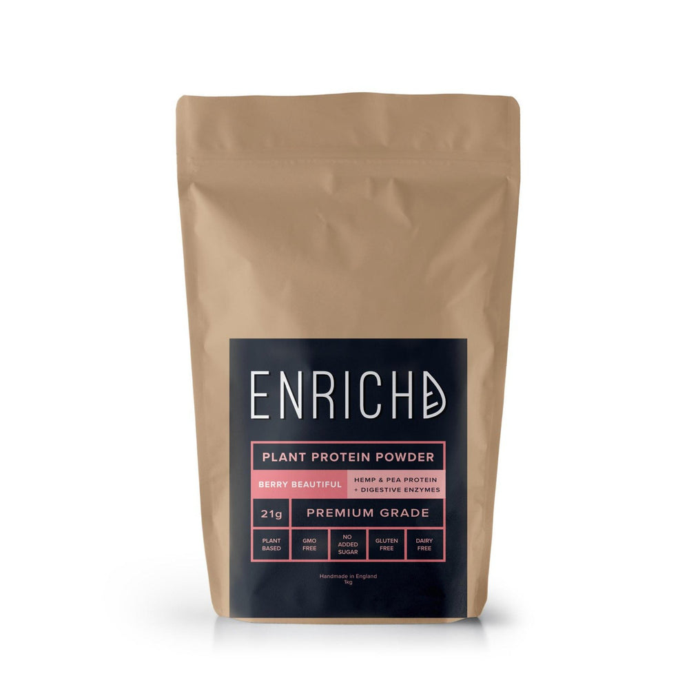 ENRICHD SUPERFOODS, Protein, BERRY PROTEIN Powder, Plant Based, Vegan, gluten free, dairy free, gmo free, protein powder